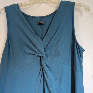 Eddie Bauer V-Neck, Knot Front Sleeveless Dress